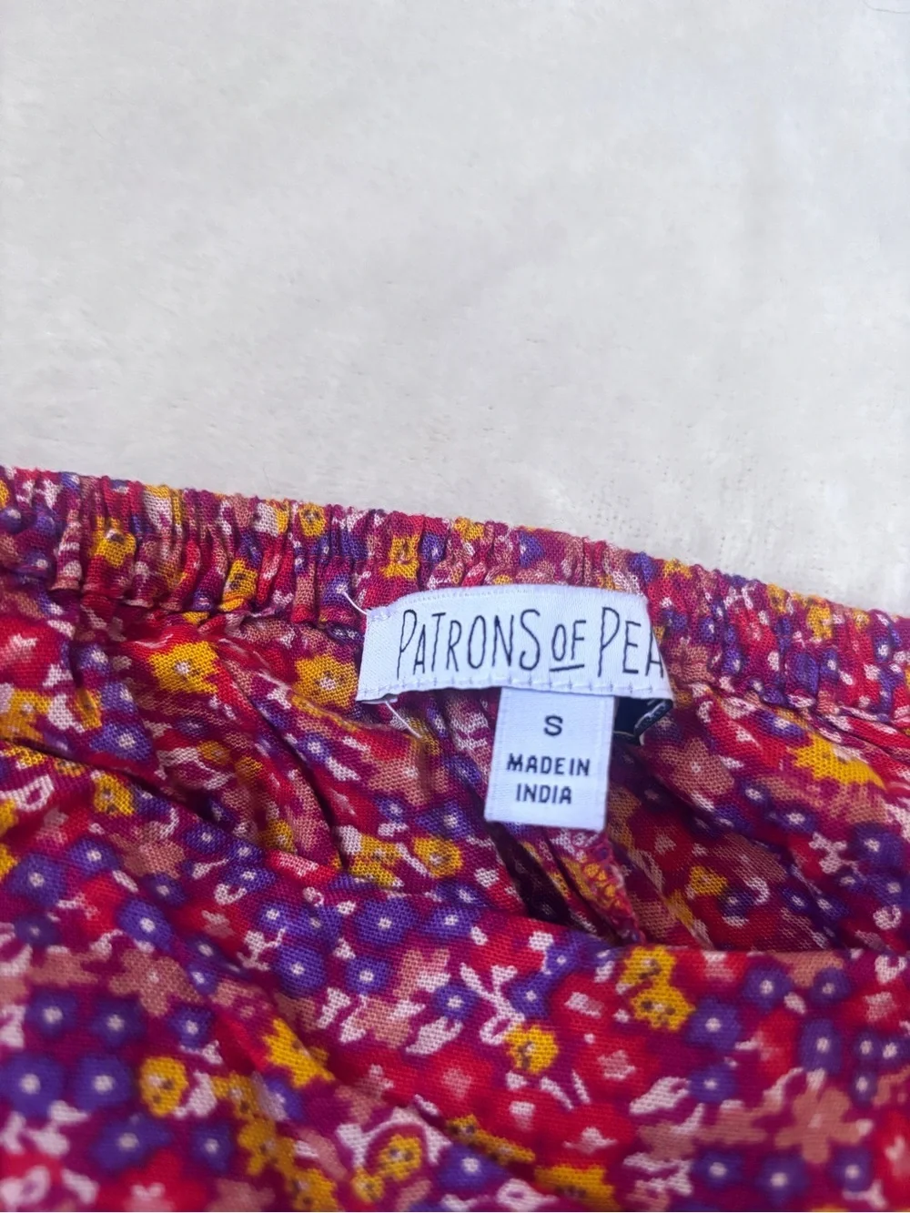 Patrons of Peace Raspberry Floral Ruffle Wrap Skort Size Small NWT Boho Festival